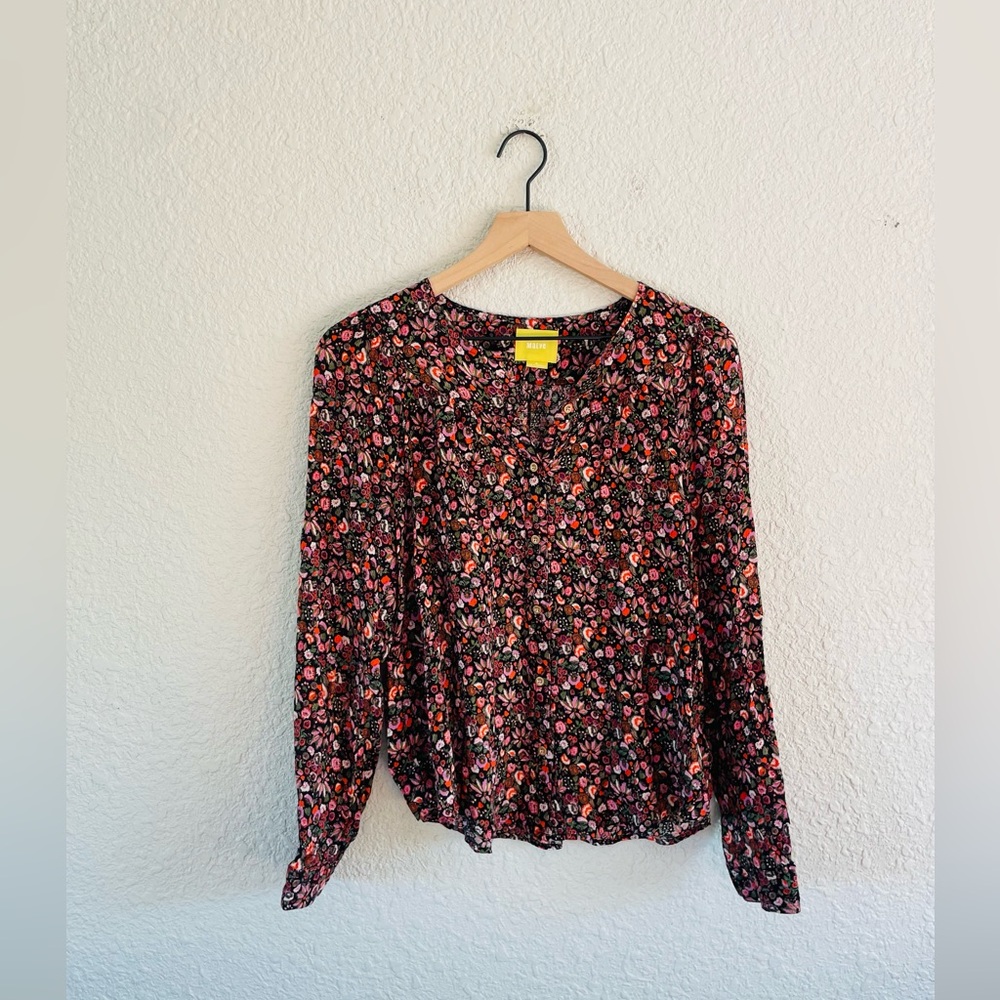 Maeve Anthropologie Floral Button Down Blouse